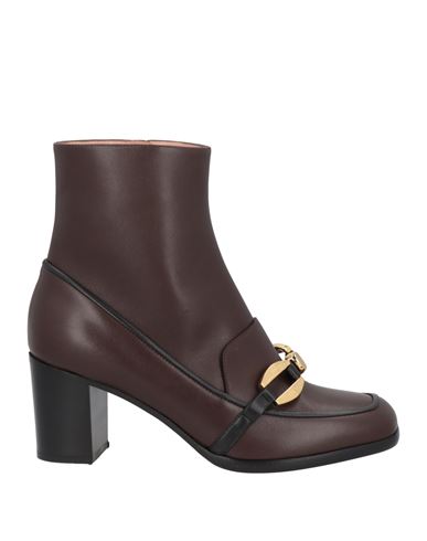 Alberta Ferretti Woman Ankle Boots Dark Brown Size 10 Soft Leather