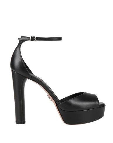 Sergio Levantesi Woman Sandals Black Size 11 Soft Leather