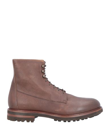 Brunello Cucinelli Man Ankle Boots Cocoa Size 13 Soft Leather In Brown