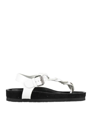 Isabel Marant Woman Thong Sandal White Size 6.5 Calfskin In Black