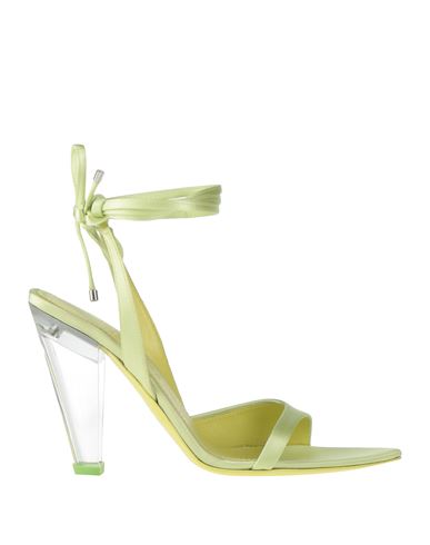 3juin Woman Sandals Light Green Size 10.5 Textile Fibers