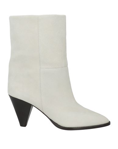 ISABEL MARANT ISABEL MARANT WOMAN ANKLE BOOTS LIGHT GREY SIZE 6.5 CALFSKIN 