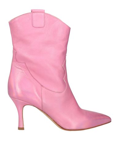Ninni Woman Ankle Boots Pink Size 8 Soft Leather