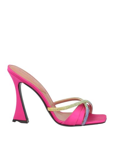 D’accori D'accori Woman Sandals Fuchsia Size 7 Textile Fibers In Pink
