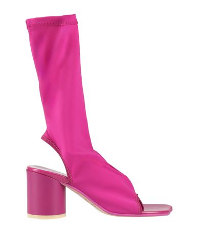 Mm6 Maison Margiela Woman Thong Sandal Fuchsia Size 10 Textile Fibers In Pink