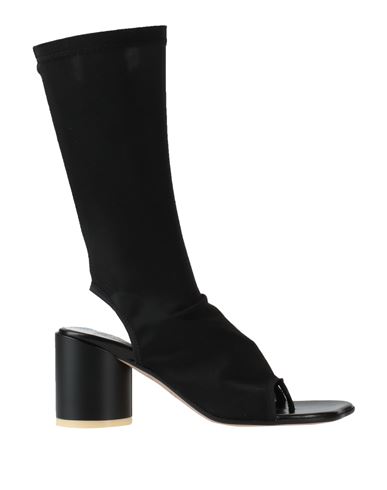 Mm6 Maison Margiela Woman Thong Sandal Black Size 7 Textile Fibers
