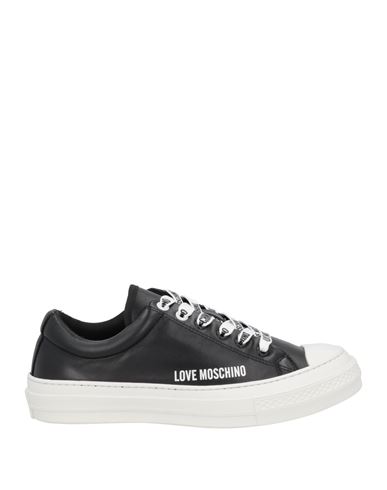Love Moschino Woman Sneakers Black Size 11 Calfskin