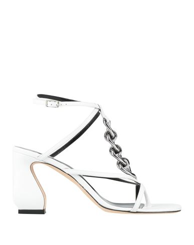 Si Rossi By Sergio Rossi Woman Thong Sandal White Size 7 Soft Leather In White