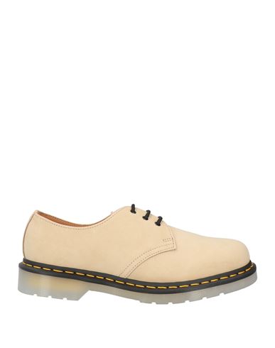 Dr. Martens Man Lace-up Shoes Beige Size 11 Soft Leather In Black