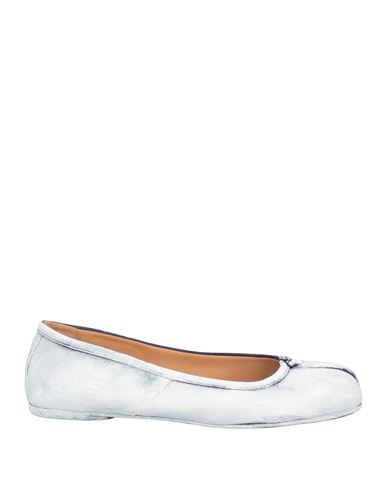 Maison Margiela Woman Ballet Flats White Size 11 Soft Leather In White