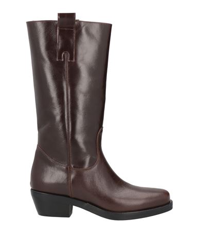 Lorenzo Mari Woman Knee Boots Dark Brown Size 7 Soft Leather