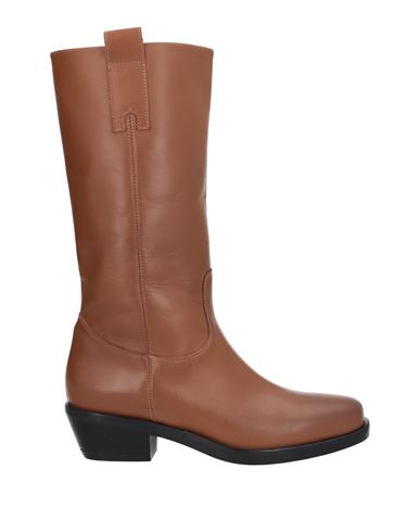 Shop Lorenzo Mari Woman Boot Brown Size 10 Leather