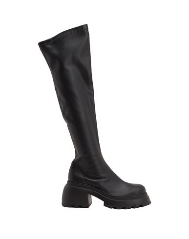 8 By Yoox Stretch Sock Chunky Boots Woman Knee Boots Black Size 11 Polyurethane
