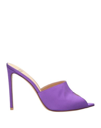 Shop Francesco Russo Woman Sandals Purple Size 5 Textile Fibers