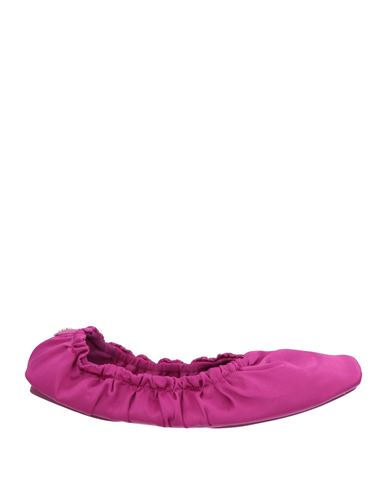 Jimmy Choo Woman Ballet Flats Mauve Size 5 Soft Leather, Textile Fibers In Purple