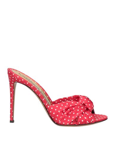 Alexandre Vauthier Woman Sandals Red Size 10 Textile Fibers