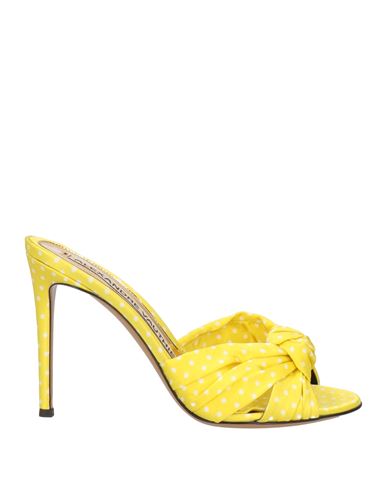 Shop Alexandre Vauthier Woman Sandals Yellow Size 8 Textile Fibers
