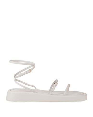 Sportmax Woman Sandals Off White Size 11 Soft Leather