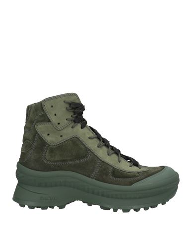 Jil Sander Woman Sneakers Military Green Size 8 Leather