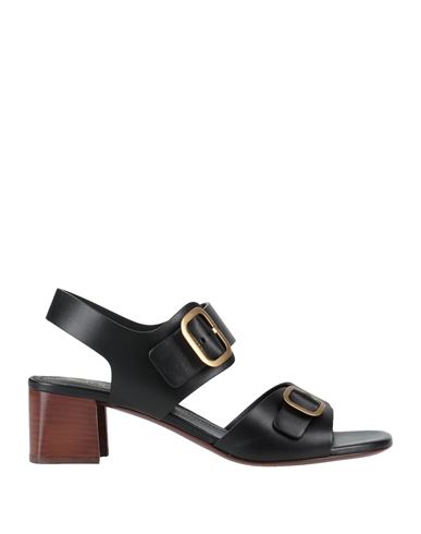 Tod's Woman Sandals Black Size 7.5 Soft Leather In Black