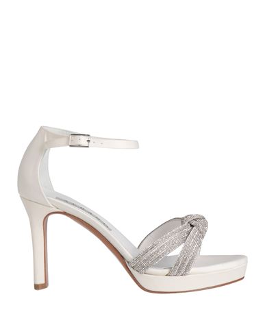Albano Woman Sandals White Size 10 Textile Fibers