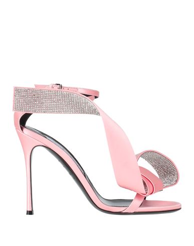 Area X Sergio Rossi Sculpted Bow Slingback Cocktail Sandals In Pink