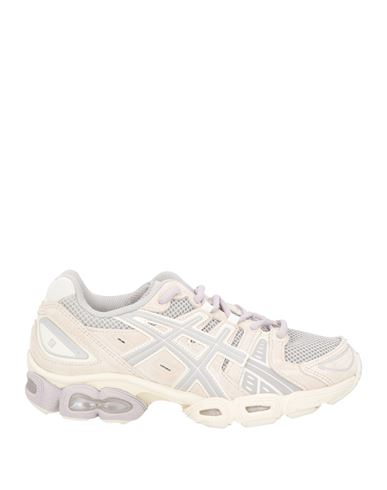 Asics Woman Sneakers Light Grey Size 7 Soft Leather, Textile Fibers
