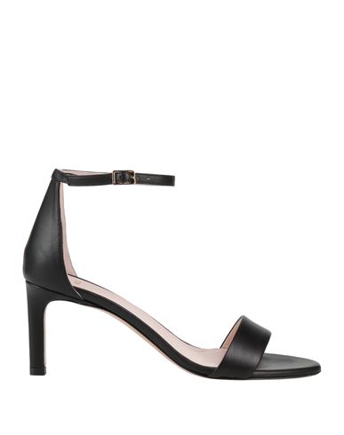 Hugo Boss Boss Woman Sandals Black Size 10 Soft Leather In Black