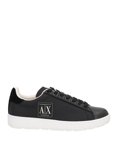 Armani Exchange Man Sneakers Black Size 7 Polyamide, Polyester, Polyurethane, Bovine Leather