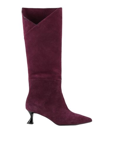 Doop Woman Knee Boots Deep Purple Size 6 Soft Leather