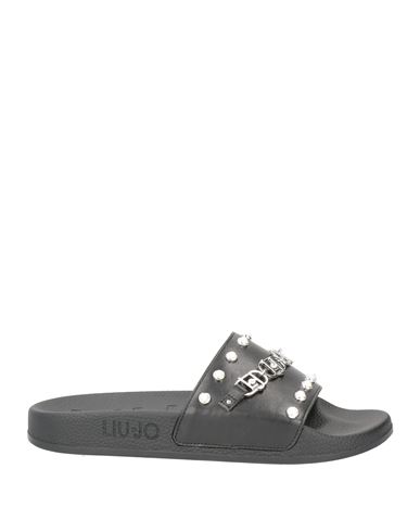 Liu •jo Woman Sandals Black Size 8 Soft Leather