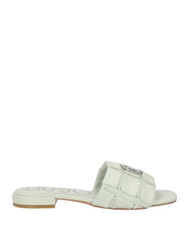 Liu •jo Woman Sandals Light Green Size 8 Soft Leather