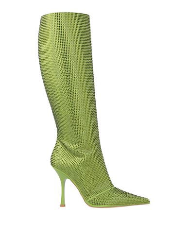 Shop Liu •jo Woman Boot Acid Green Size 6 Textile Fibers