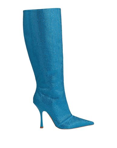 Liu •jo Woman Boot Azure Size 7 Textile Fibers In Blue