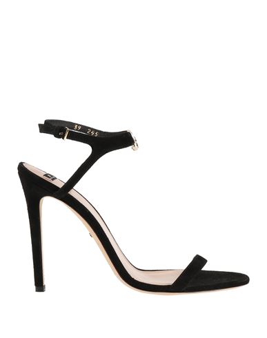 Elisabetta Franchi Woman Sandals Black Size 10 Soft Leather
