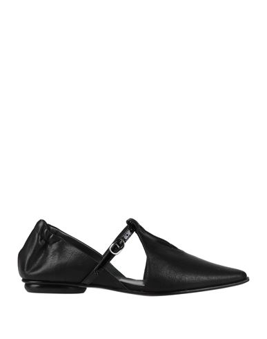 Shop Malloni Woman Ballet Flats Black Size 6 Soft Leather