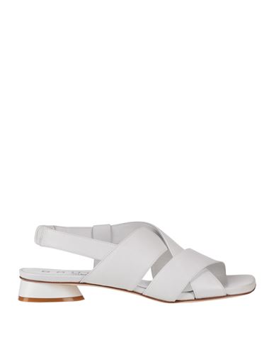 Bruglia Woman Sandals White Size 11 Soft Leather