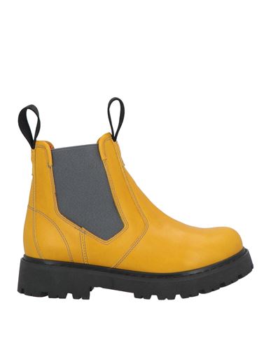Marni Man Ankle Boots Ocher Size 13.5c Leather In Yellow