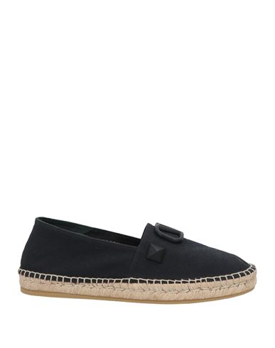 Valentino Garavani Man Espadrilles Black Size 13 Textile Fibers In Black