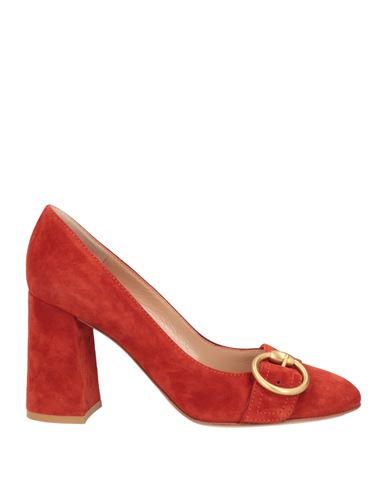 Gianvito Rossi Woman Pumps Brick Red Size 10.5 Soft Leather
