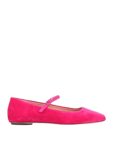 Max & Co . Woman Ballet Flats Fuchsia Size 7 Cotton In Pink