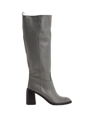 8 By Yoox Woman Knee Boots Grey Size 6 Calfskin