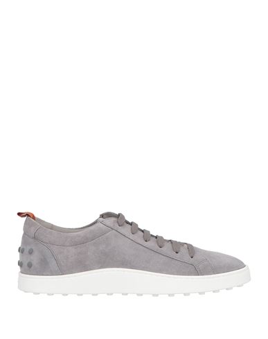 Tod's Allacciata Cassetta Leather Sneakers In Grey