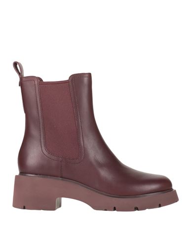 Camper Woman Ankle Boots Burgundy Size 11 Soft Leather In Red
