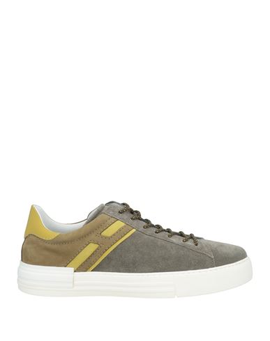 Hogan Man Sneakers Grey Size 9 Soft Leather In Grey