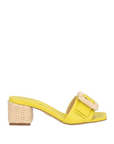 Rodo Woman Sandals Light Yellow Size 11 Calfskin