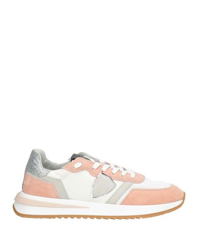 Philippe Model Woman Sneakers Pink Size 6 Leather, Textile Fibers In Pink