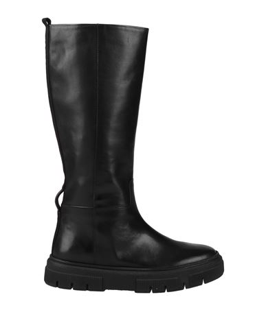 Geox Woman Boot Black Size 6 Soft Leather, Textile Fibers