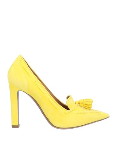 Polo Ralph Lauren Ralph Lauren Collection Woman Pumps Yellow Size 6.5 Leather In Yellow