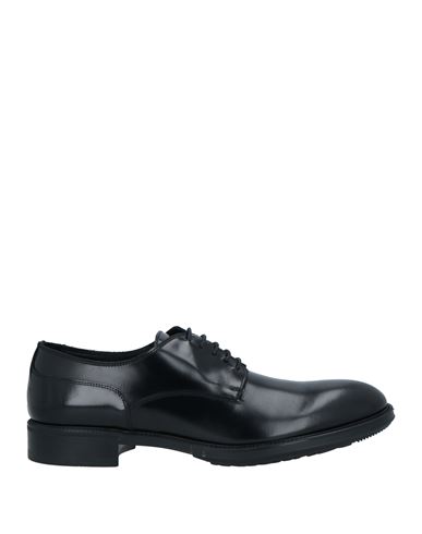 Doucal's Man Lace-up Shoes Black Size 9 Soft Leather